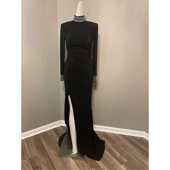 NWT Cinq a Sept Izzy Gown in Black Size 6 $695 - Picture 5 of 9
